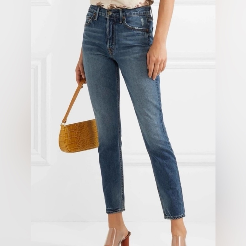 GRLFRND Karolina High Rise Straight Crop Jeans in Last Kiss 25